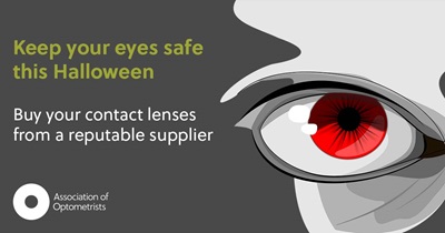 Halloween contact lenses eye health campaign