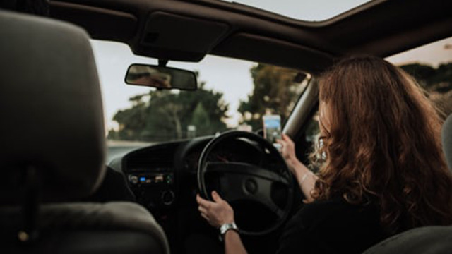 Woman driving