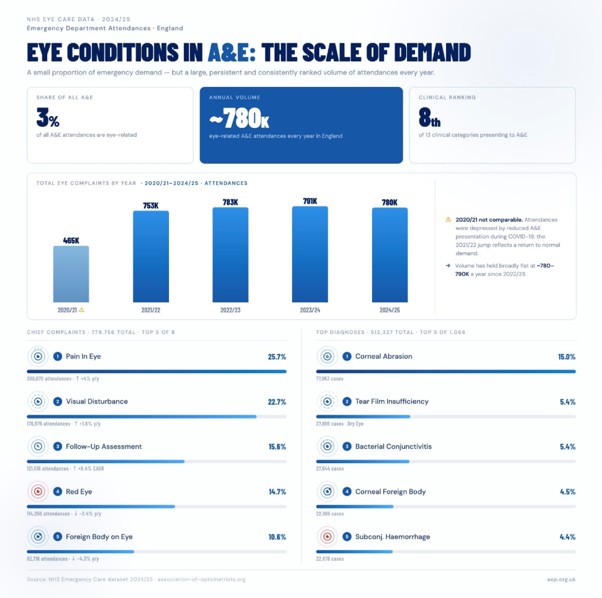 Eye conditions in A&E: The scale of demand graph