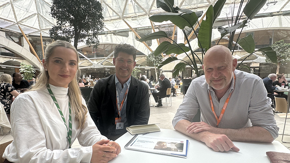 Rosie Wrighting, MP, John White, AOP Communications and External Affairs Director and Adam Sampson, AOP CEO