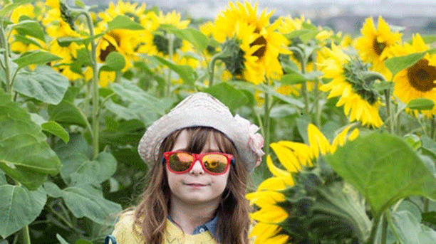 Child in sunglasses