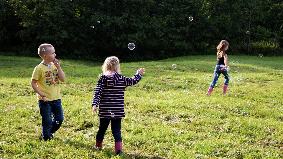 Children playing outdoors