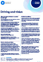 Driving and vision standards patient leaflet