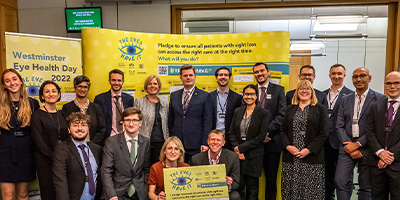 MPs and AOP directors at the Eyes Have It Campaign