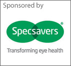 Specsavers transforming eye health sponsor logo