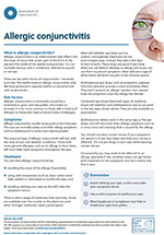 Allergic conjunctivitis patient leaflet from the AOP