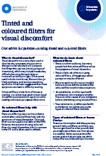 Tinted and coloured filters for visual discomfort front cover