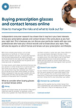 Buying prescription glasses and contact lenses online