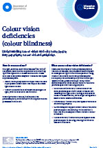 Colour vision deficiencies (colour blindness) leaflet
