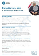 Patient leaflet on domiciliary eye care