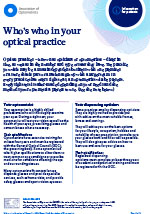 Who's Who in your optical practice leaflet