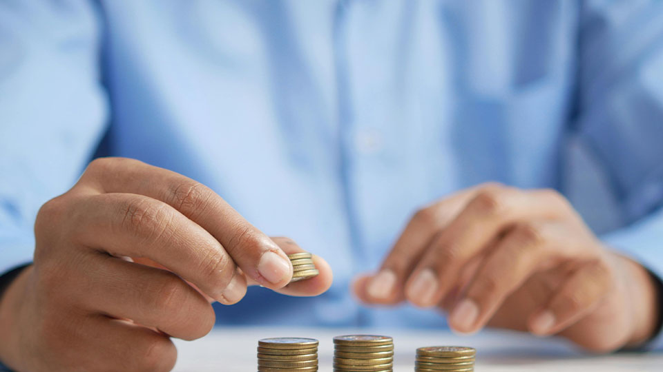 Man counting money