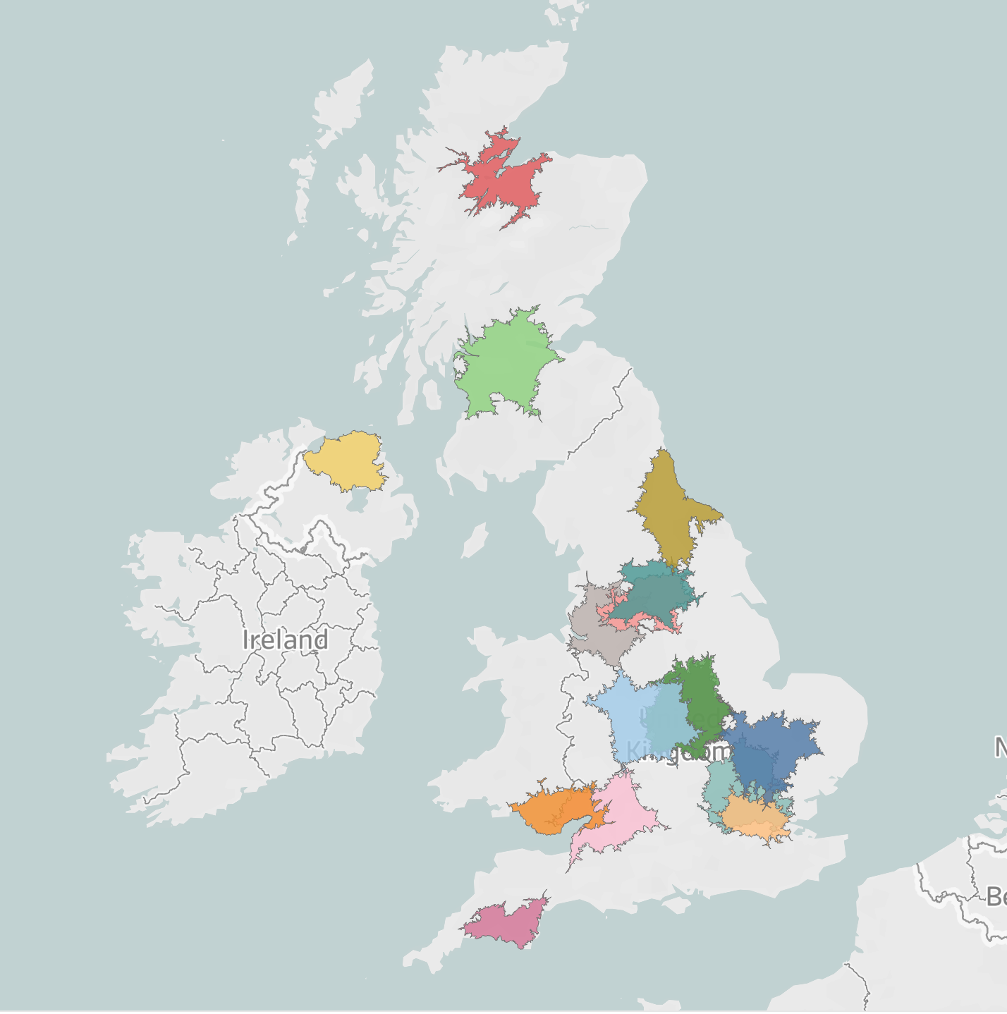 Map of all UK universities