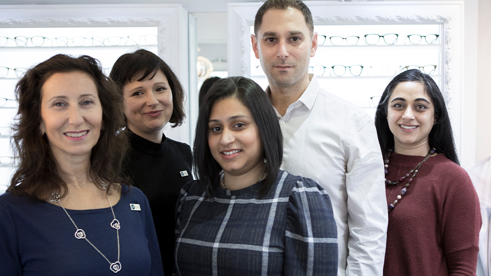 Optometrists at practice