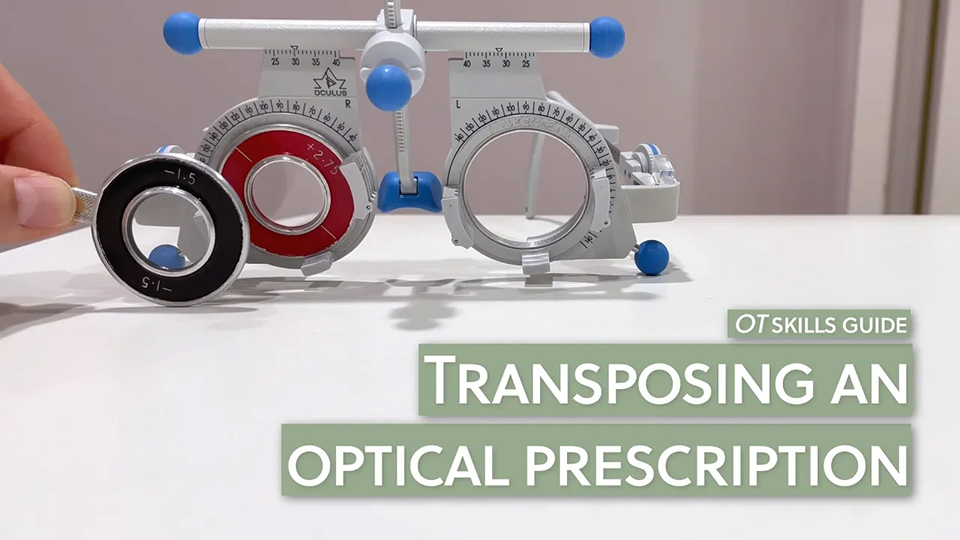Transposing an optical prescription