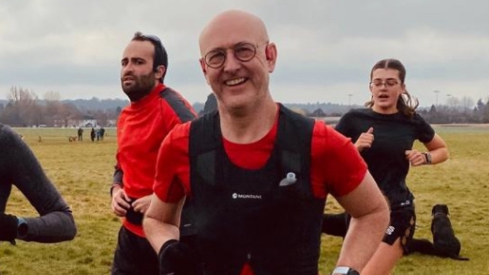 Ian running in a race