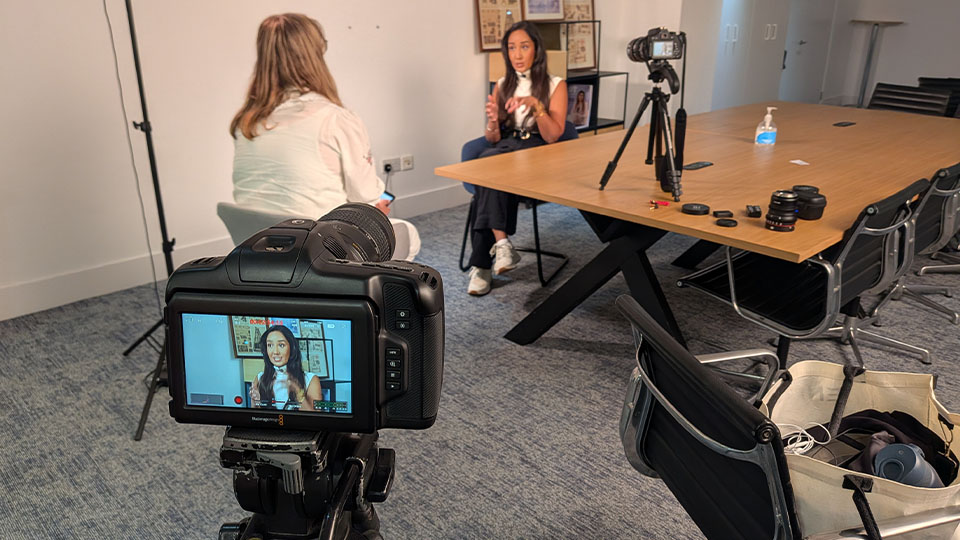 Selina interviewing