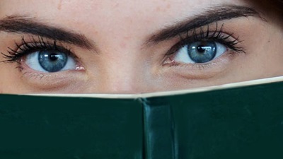 Eyes and book