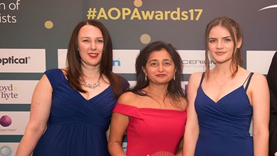 Taank Optometrists team at the AOP Awards 2017