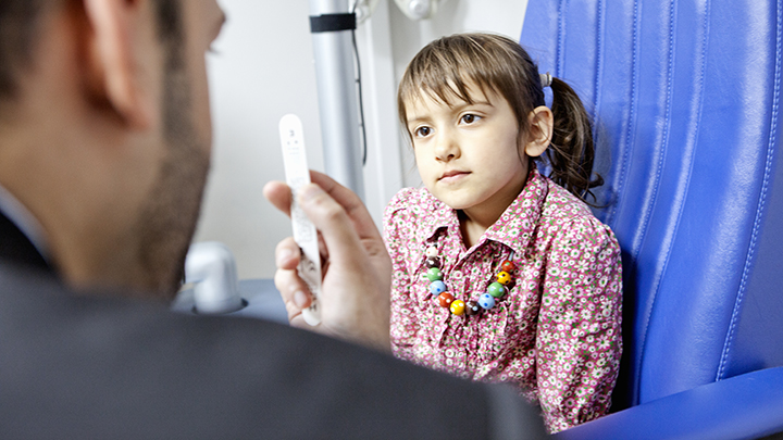 Child receives sight test