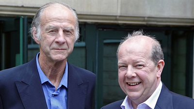Sir Ranulph Fiennes, left, and Trevor Rowley, right