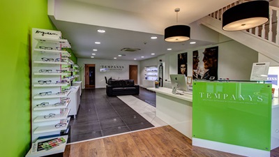 Interior of Leightons Opticians Poole