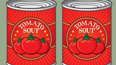 Tomato soup tins