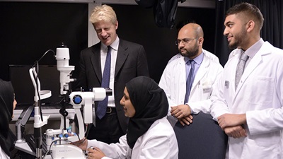 MP visits Anglia Ruskin eye clinic