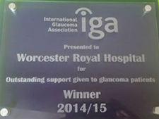 Worcestershire eye department best for glaucoma