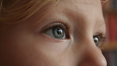 Closeup of a child's eyes