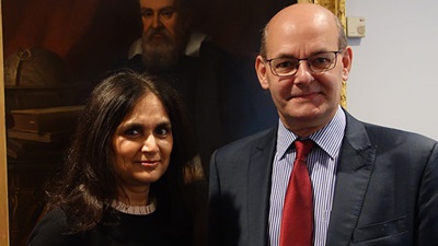 Parul Desai pictured (left) and David Parkins pictured (right)