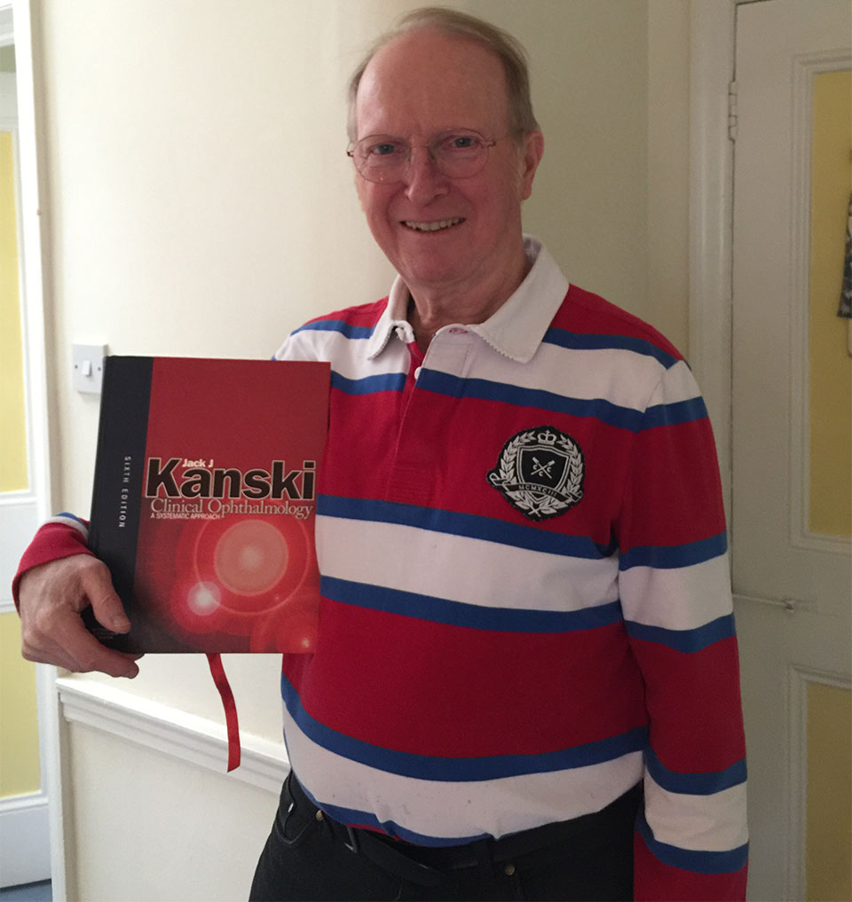 Nigel Burnett-Hodd with his copy of Kanski