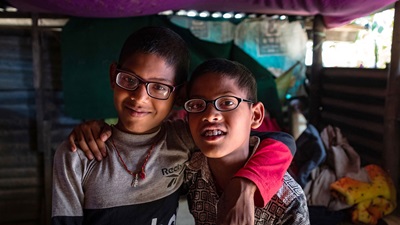 Two children from Nepal