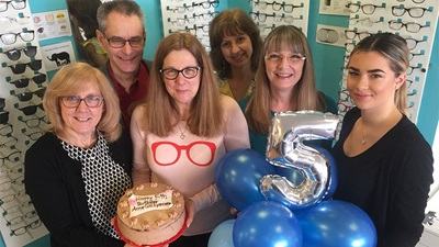 Anne Gill Eyecare in Portsmouth celebrates its 5th birthday