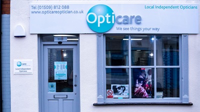 Opticians shop front