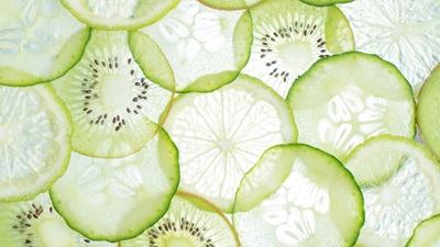 sliced green fruits