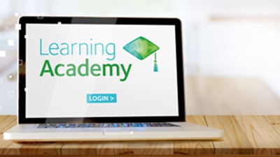 e-learning on laptop