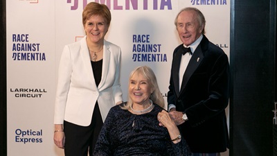 Nicola Sturgeon Lady Helen and Sir Jackie Stewart