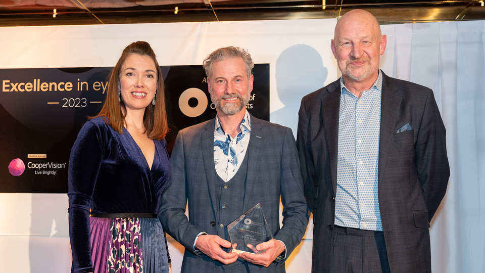 Simon Berry with award