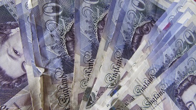 Twenty pound notes