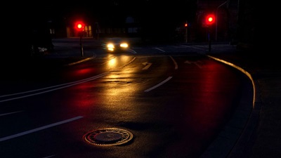 Car on a dark road
