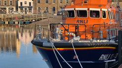 A RNLI boat on Orkney Island