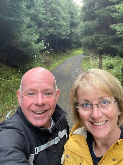 Ian Leedham with his wife, on holiday in Scotland in October 2024