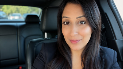 Jas Bahra in a car