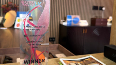 ClearChoice Opticians UK Business Awards trophy