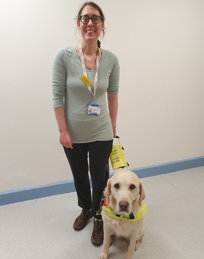 ECLO Ceri Hudson is pictured with her guide dog Lucy