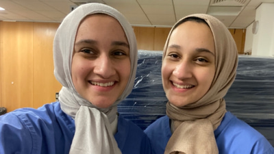 Huda and her sister
