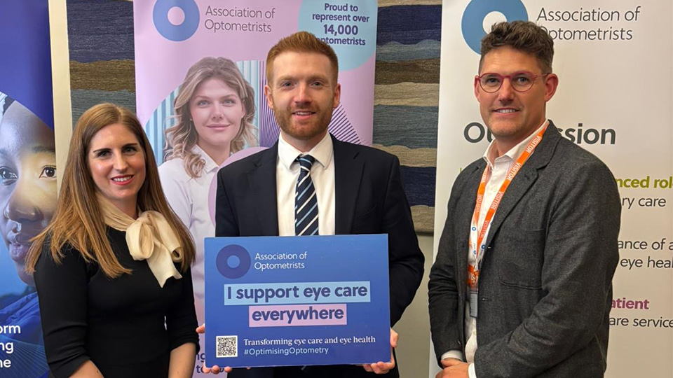 Serena Box, Head of Media, PR and External Affairs, Danny Beales MP and John White, Communications and External Affairs Director