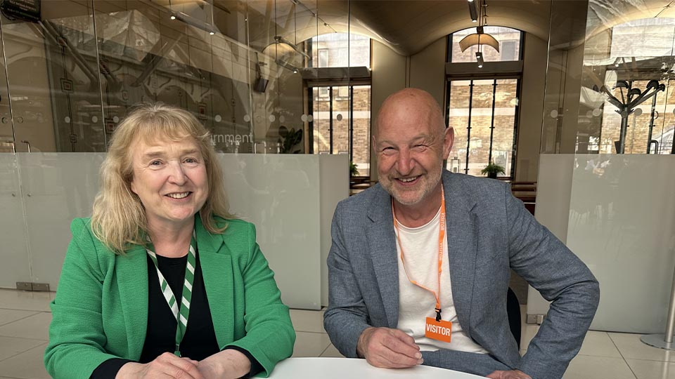 Irene Campbell, MP, and Adam Sampson, CEO