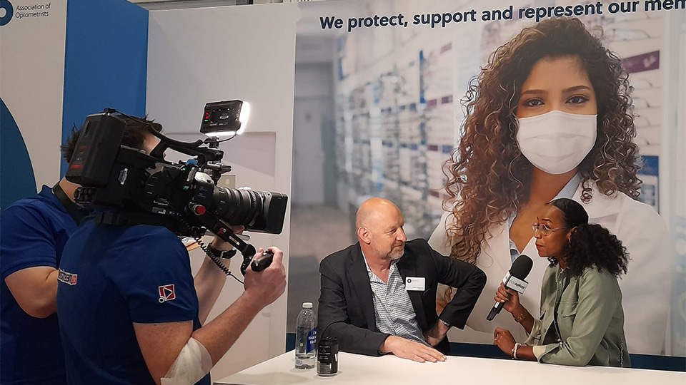 Interviewing our chief executive, Adam Sampson at 100% Optical